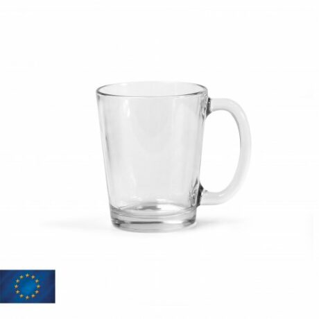 Mug personnalisable en verre, 310 ml. Fabrication européenne. 