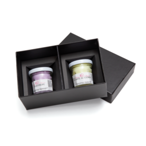Coffret de 2 bougies personnalisables , Made In France, Licence exclusive.      