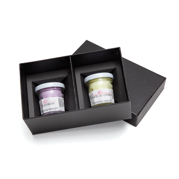 Coffret de 2 bougies personnalisables , Made In France, Licence exclusive.      
