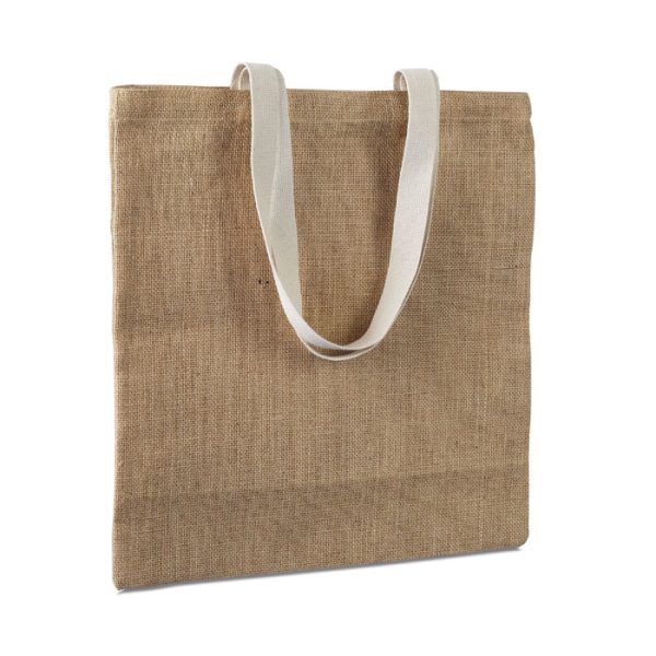 Sac à provisions en jute personnalisable.