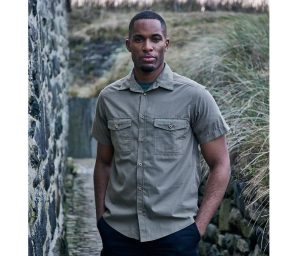 Chemise manches courtes en polyester recyclé