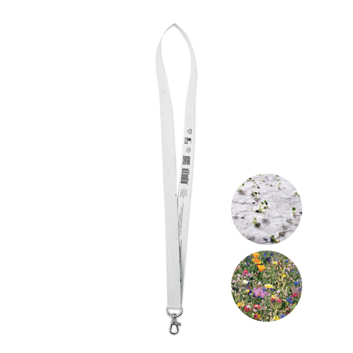 Lanyard en papier de graines personnalisable.