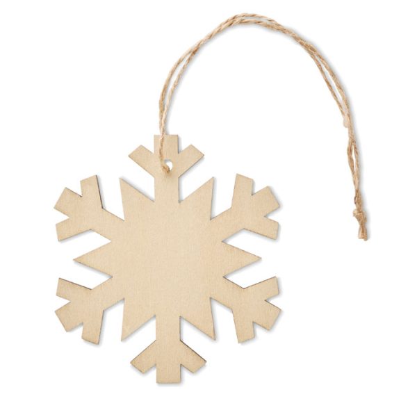Décoration en bois forme flocon