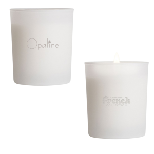 Bougie en cire végétale 140g avec parfum Fleur de coton, mèche en coton, personnalisable.