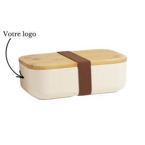 Boîte repas nomade de 1 000ml avec compartiments ajustables, personnalisable, compatible micro-ondes.