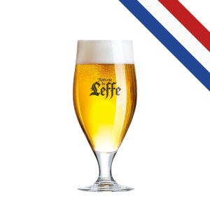 Verre à bière à pied, ultra-transparent et résistant, avec personnalisation durable pour un usage professionnel.