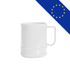Mug Sébastien en céramique blanche, personnalisable par transfert sérigraphique, fabriqué en Europe.