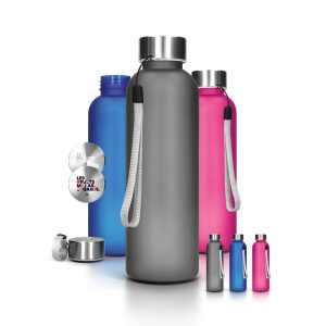 Gourde éco-responsable en rPET certifié GRS, personnalisable.