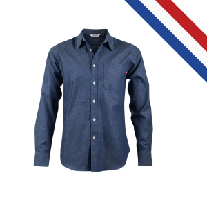 Chemise Denim made in europe personnalisable.