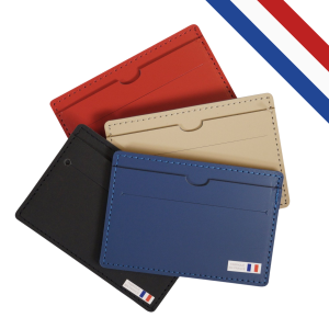 Porte-Cartes 4 Compartiments MADE IN FRANCE personnalisable.