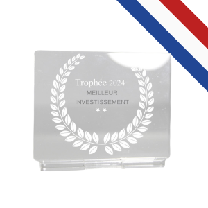 Trophée Rectangulaire en Plexiglas personnalisable.