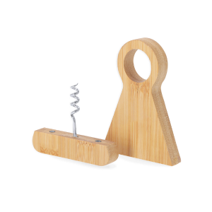 Porte-bouteille en bambou avec tire-bouchon personnalisable