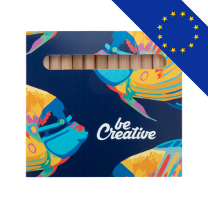Set de 12 crayons de couleur en bois personnalisable