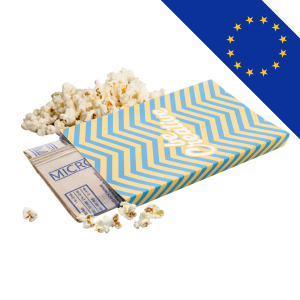 Sachet de popcorn salé pour micro-ondes (100 g) personnalisable.