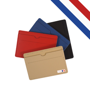 Porte-cartes en cuir recyclé