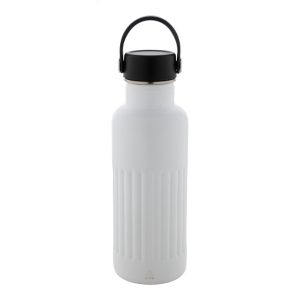 Bouteille isotherme à double paroi en acier inoxydable recyclé personnalisable.
