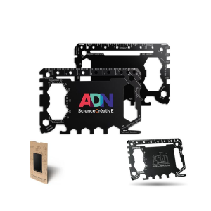 Carte outil multifonction en acier inoxydable personnalisable