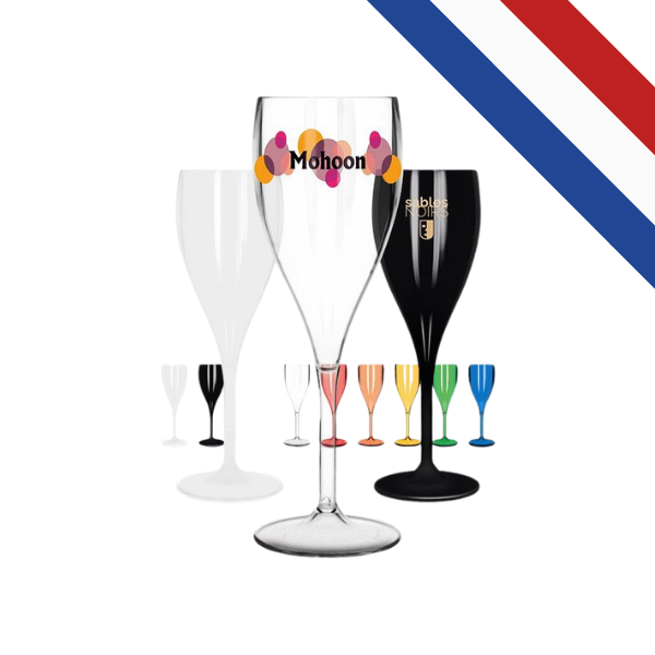 Flûte à champagne réutilisable personnalisable
