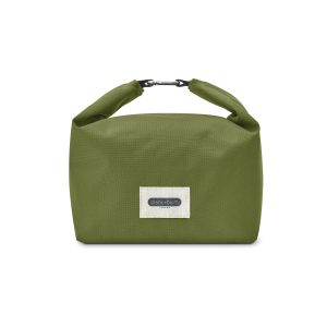 Sac-repas isotherme personnalisable en PET recyclé avec fermeture à rabat roulé étanche et intérieur isotherme de 6,7 litres.