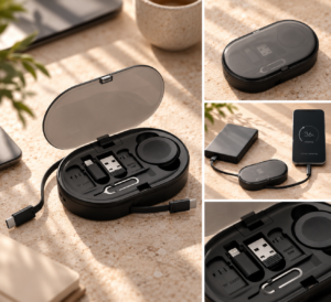Kit de voyage technologique compact