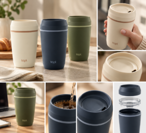 Mosaïque de mugs de voyage Topl