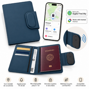 Portefeuille passeport connecté en voyage